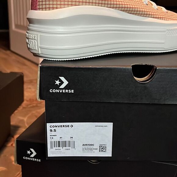 Converse Chuck Taylor All Star Move 9.5 Platform Checkered Woman Shoes - Picture 7 of 11